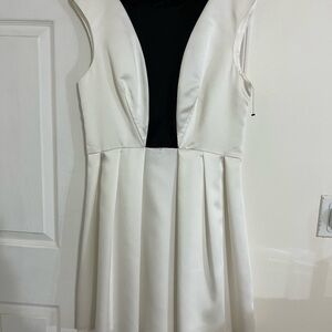 Elegant White and Black Women's Dress